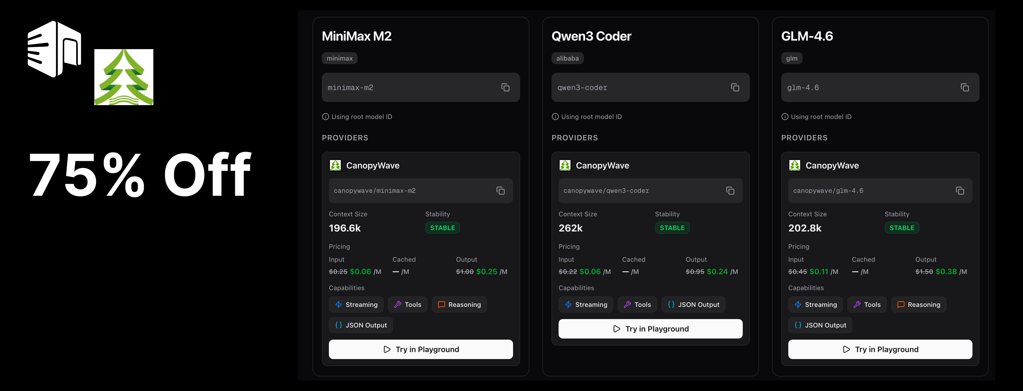 CanopyWave: 3 New Models with 75% Off
