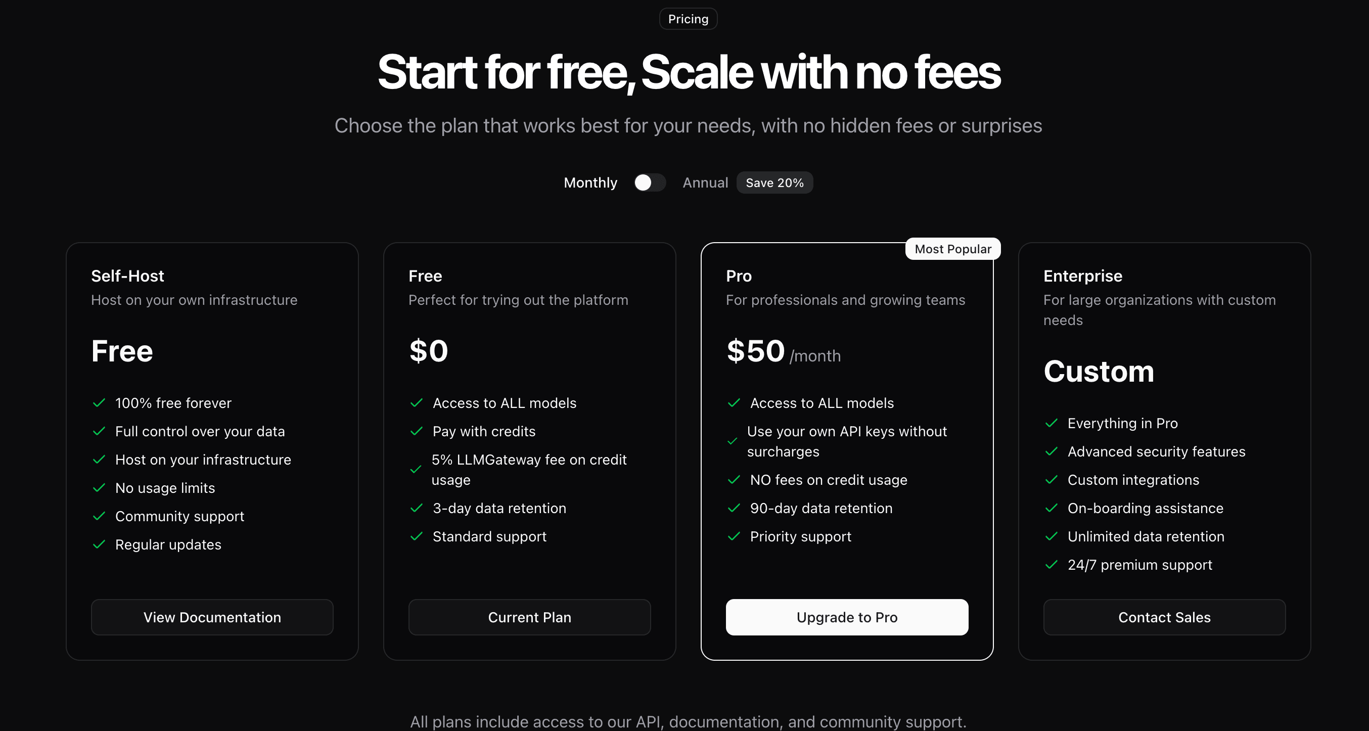 Pro subscription dashboard showing provider key management and billing controls